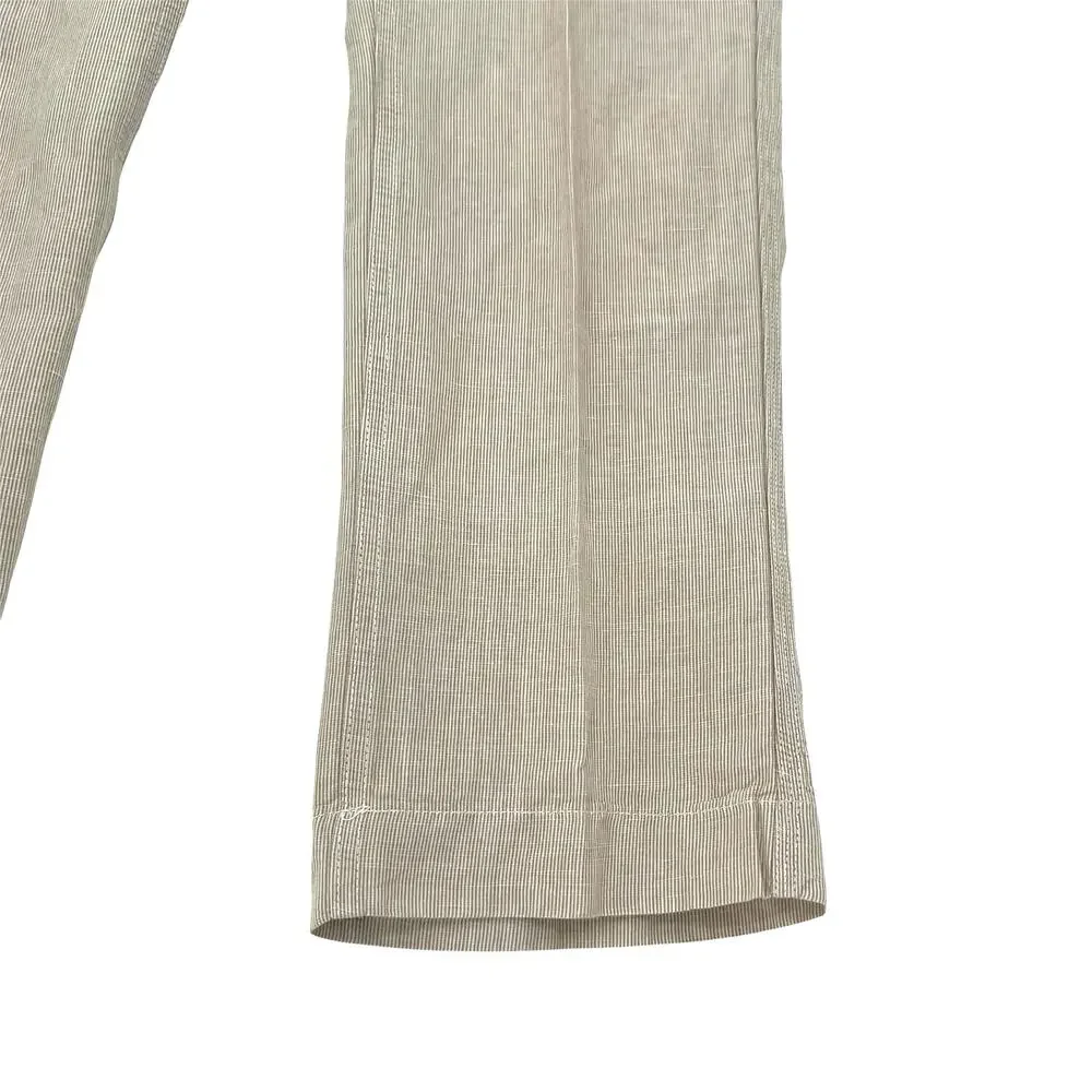 Banana Republic men’s linen pin striped straight leg trousers pants